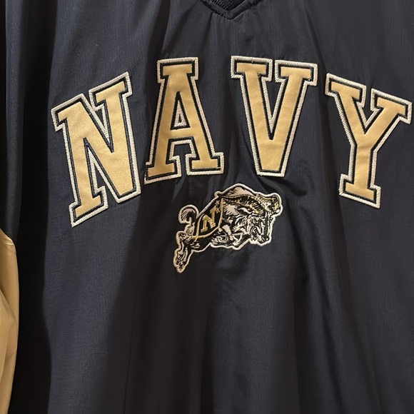 United States Navy Blue and gold Pullover Jacket - windbreaker - XL - Picture 3 of 8